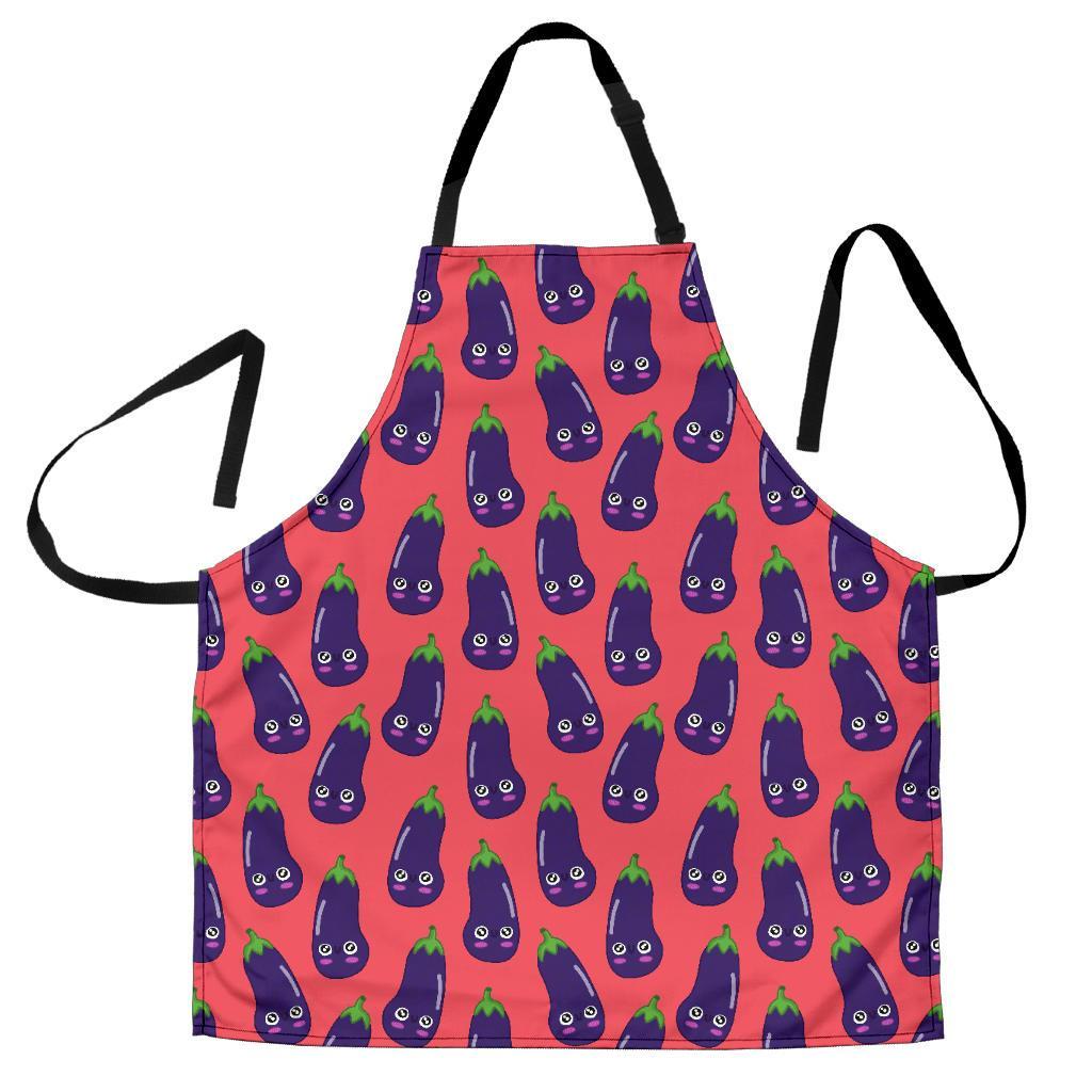 Eggplant Funny Print Pattern Men's Apron-grizzshop