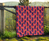 Eggplant Funny Print Pattern Quilt-grizzshop