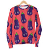 Eggplant Funny Print Pattern Women's Sweatshirt-grizzshop