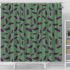 Eggplant Pattern Print Bathroom Shower Curtain-grizzshop