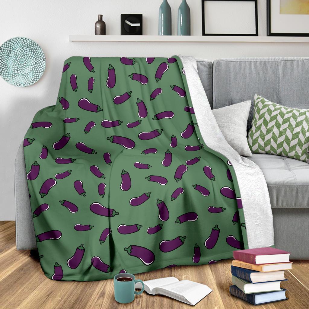 Eggplant Pattern Print Blanket-grizzshop