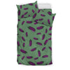 Eggplant Pattern Print Duvet Cover Bedding Set-grizzshop