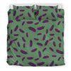 Eggplant Pattern Print Duvet Cover Bedding Set-grizzshop