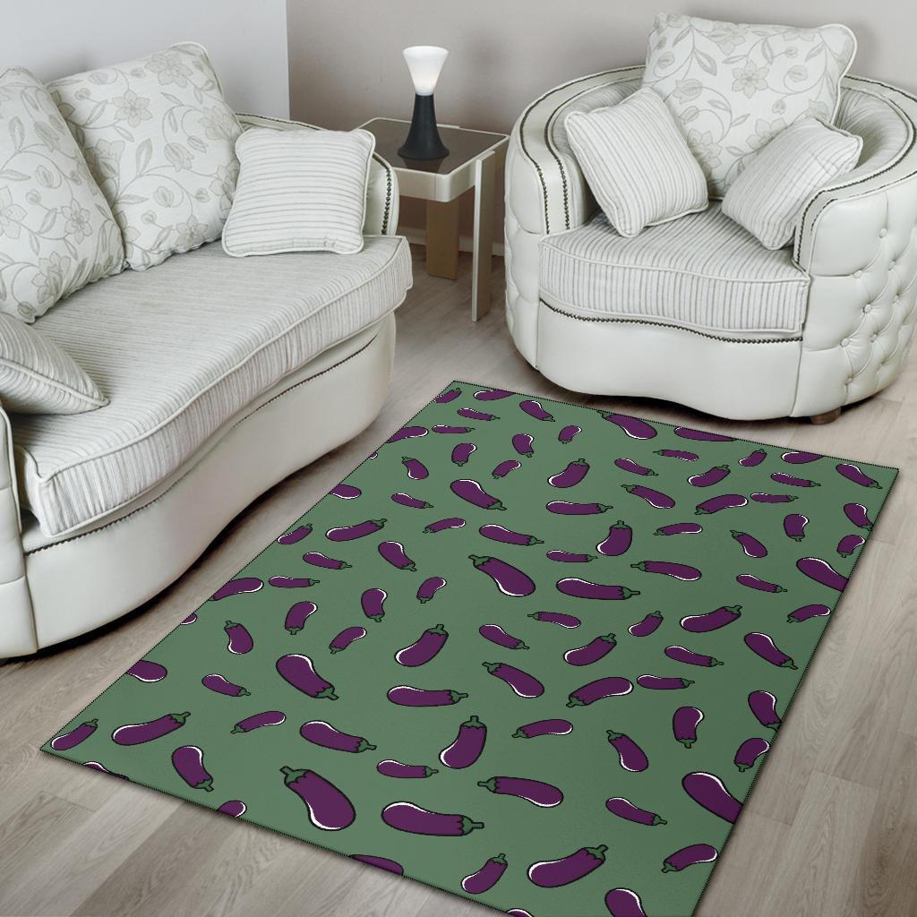 Eggplant Pattern Print Floor Mat-grizzshop