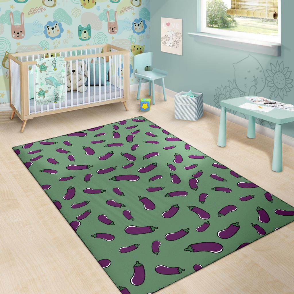 Eggplant Pattern Print Floor Mat-grizzshop