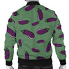 Eggplant Pattern Print Men's Bomber Jacket-grizzshop