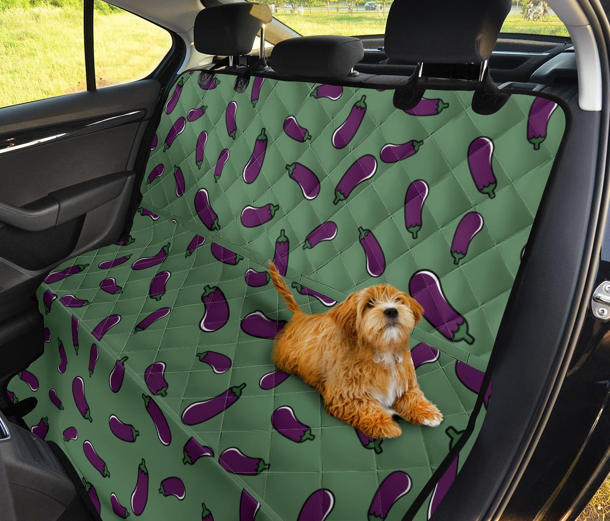 Eggplant Pattern Print Pet Car Seat Cover-grizzshop