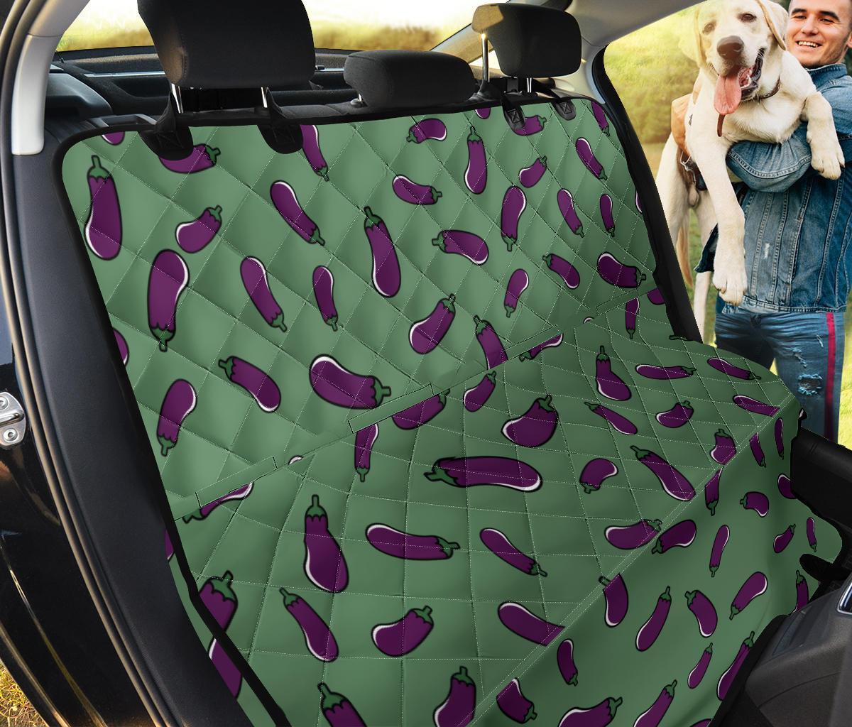 Eggplant Pattern Print Pet Car Seat Cover-grizzshop