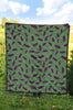 Eggplant Pattern Print Quilt-grizzshop