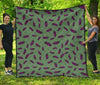 Eggplant Pattern Print Quilt-grizzshop