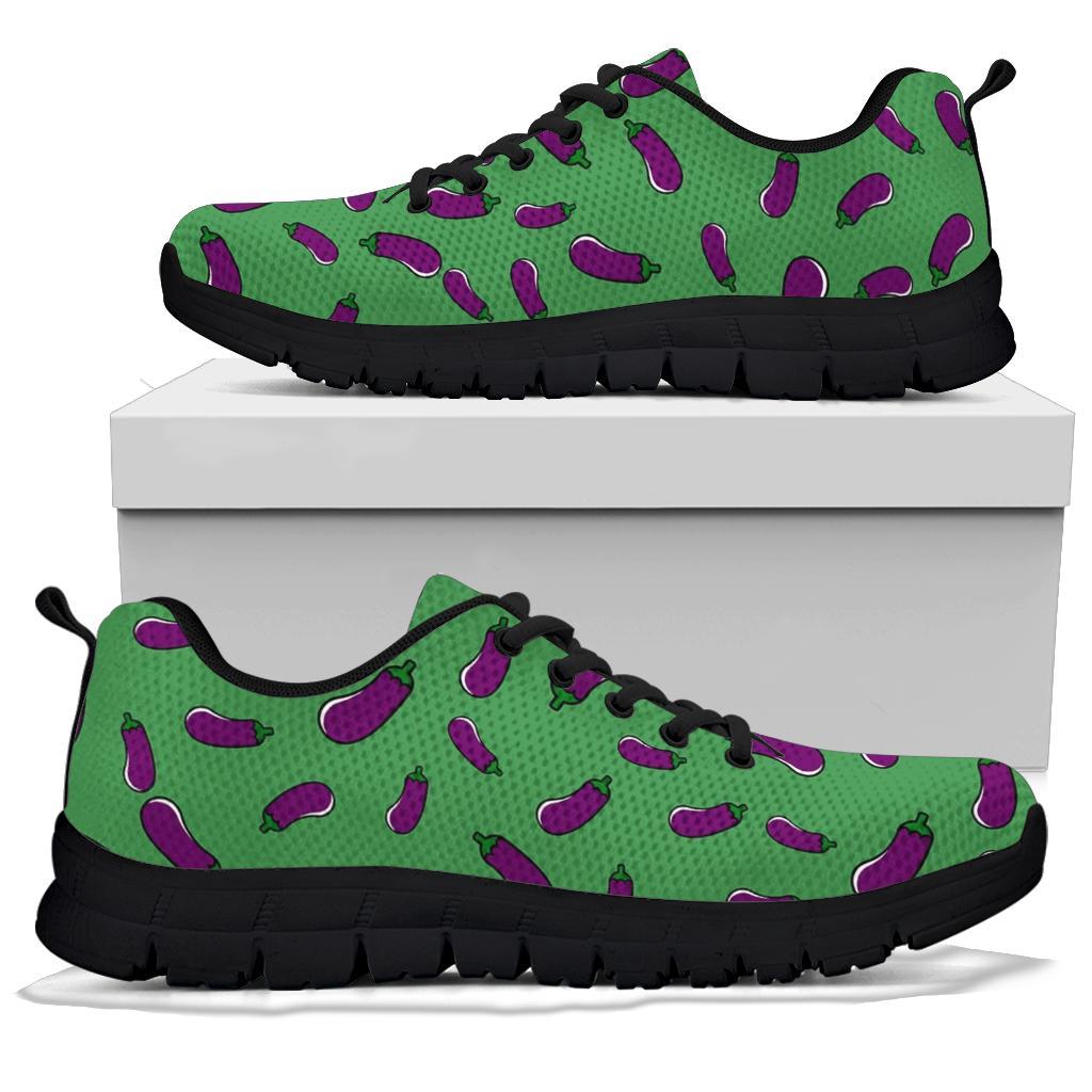 Eggplant Pattern Print Sneaker Shoes For Men Women-grizzshop