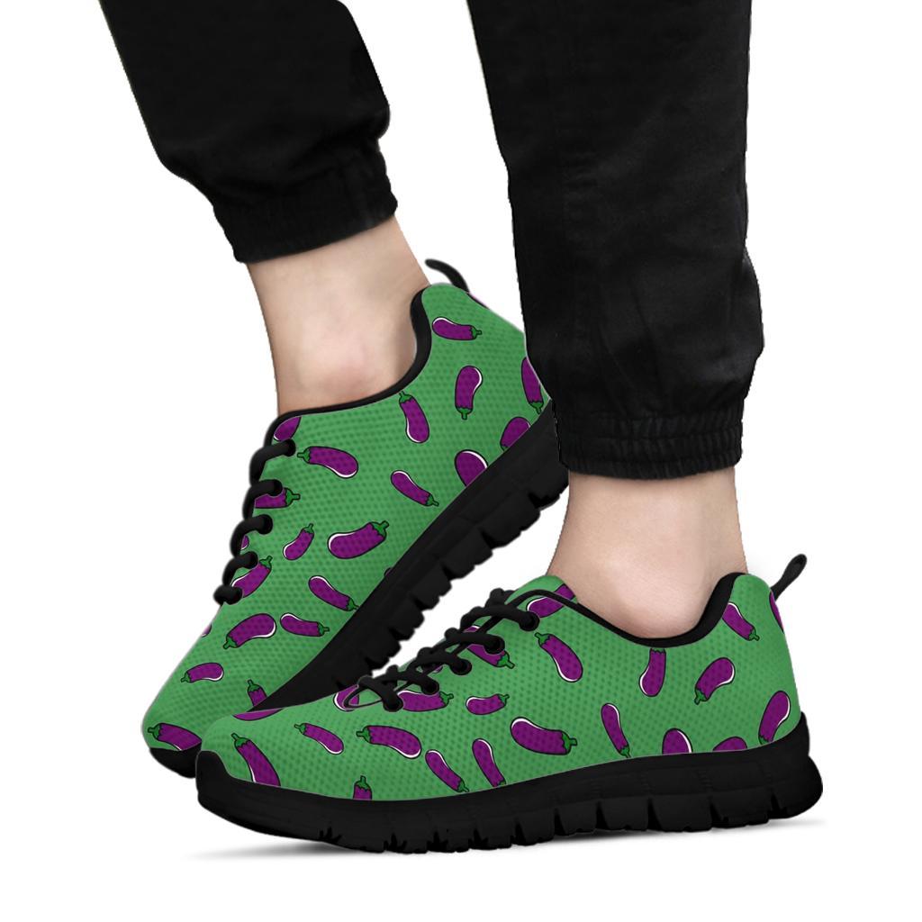 Eggplant Pattern Print Sneaker Shoes For Men Women-grizzshop