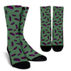 Eggplant Pattern Print Unisex Crew Socks-grizzshop