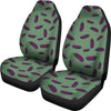 Eggplant Pattern Print Universal Fit Car Seat Covers-grizzshop