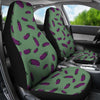 Eggplant Pattern Print Universal Fit Car Seat Covers-grizzshop