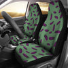 Eggplant Pattern Print Universal Fit Car Seat Covers-grizzshop