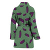 Eggplant Pattern Print Women Long Robe-grizzshop