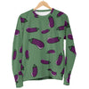 Eggplant Pattern Print Women's Sweatshirt-grizzshop