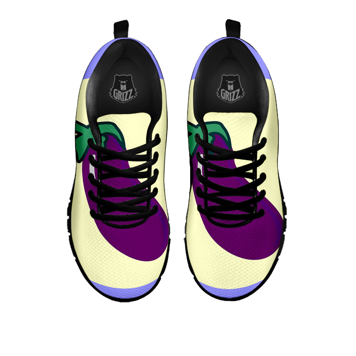 Eggplant Print Black Sneaker-grizzshop
