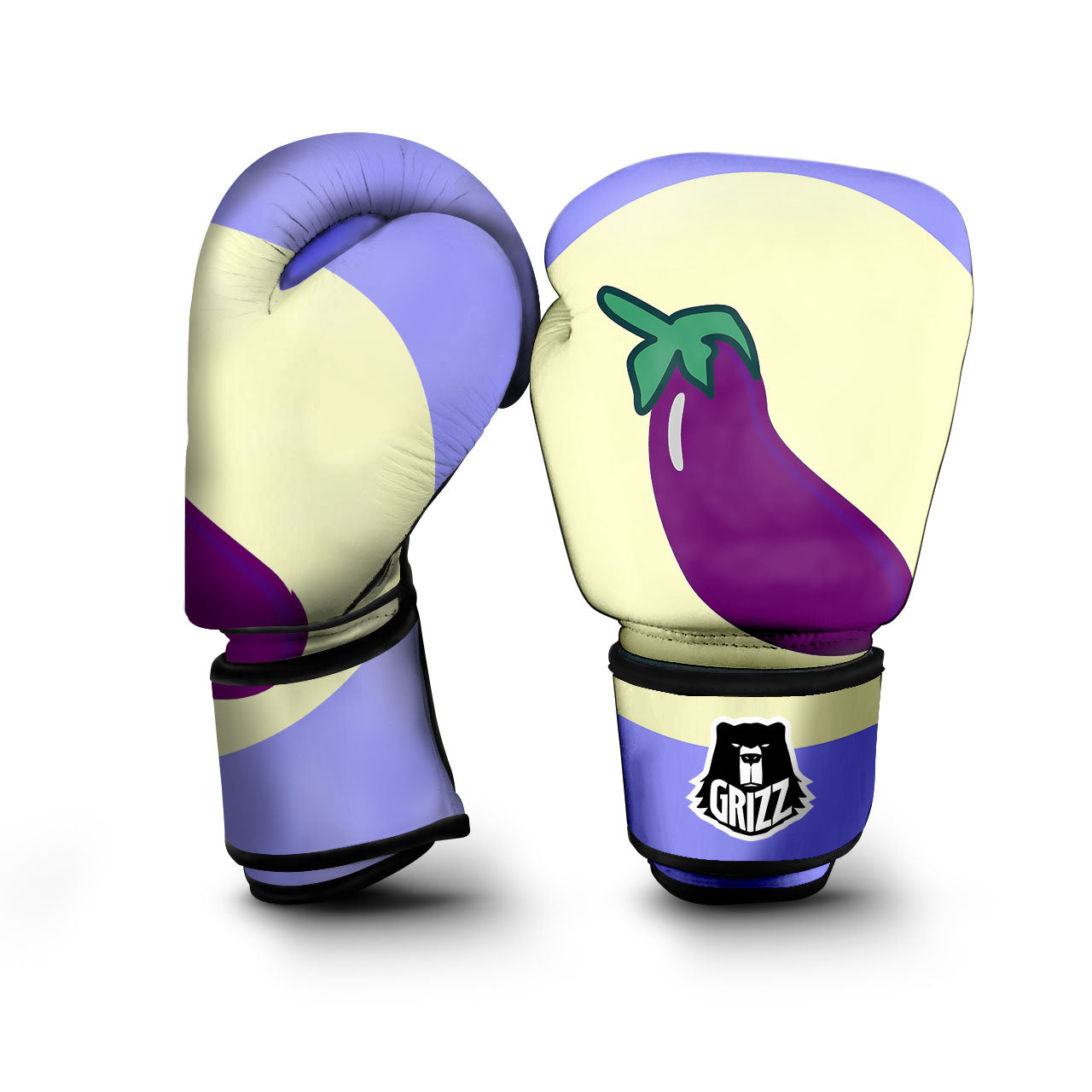 Eggplant Print Boxing Gloves-grizzshop