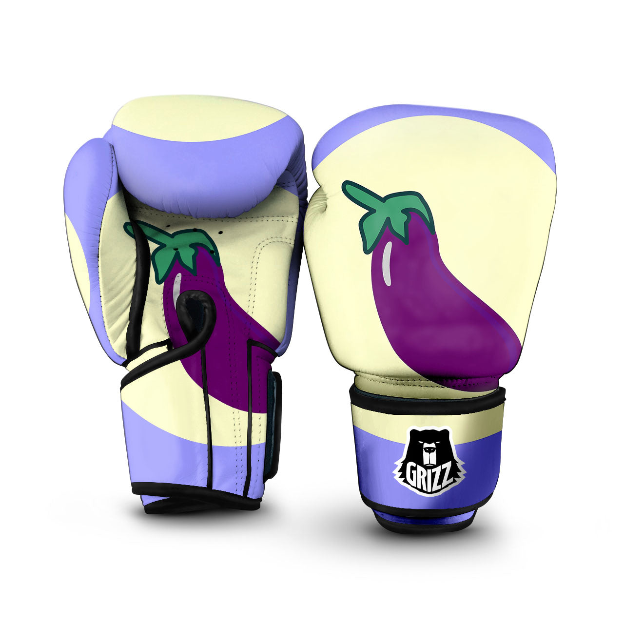 Eggplant Print Boxing Gloves-grizzshop