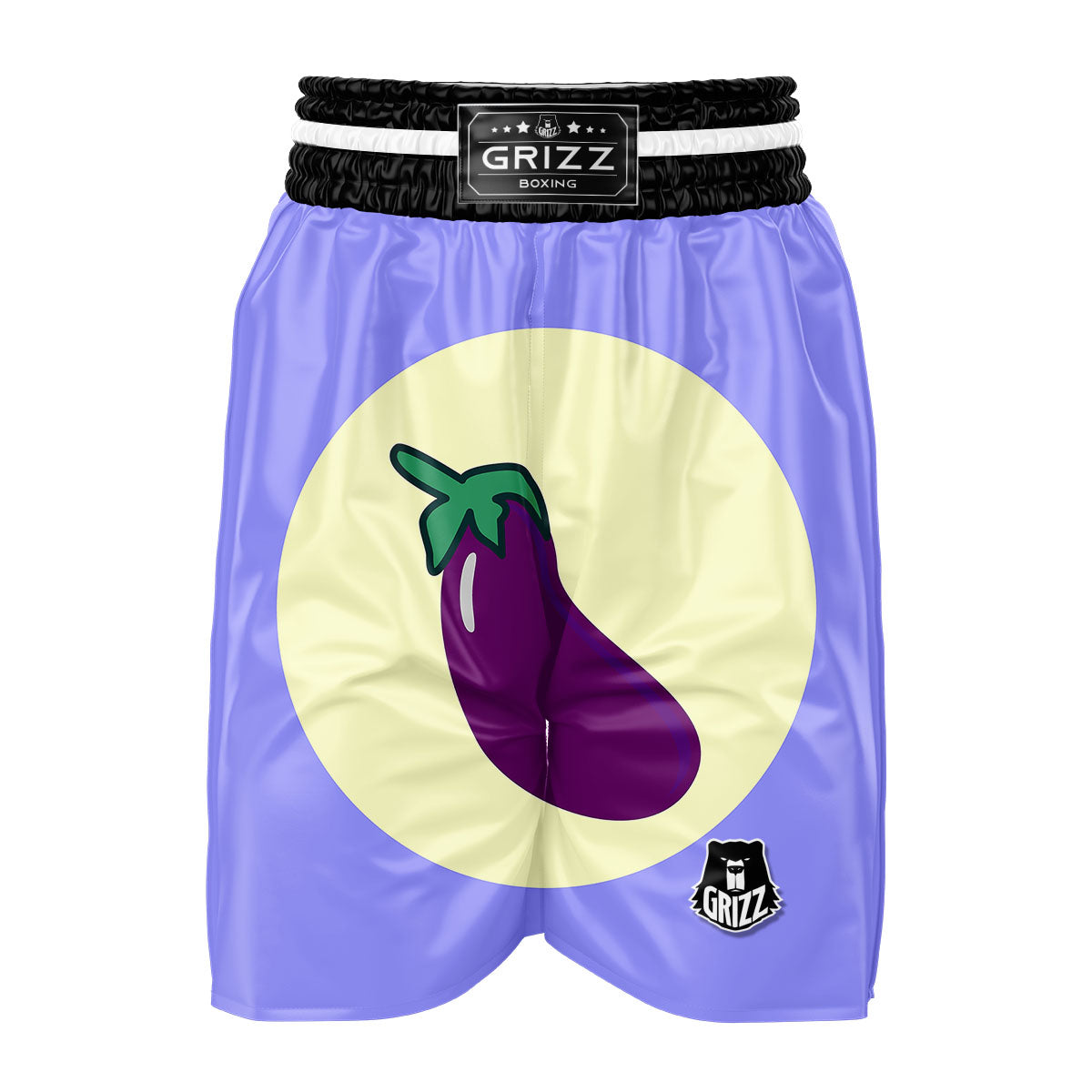 Eggplant Print Boxing Shorts-grizzshop