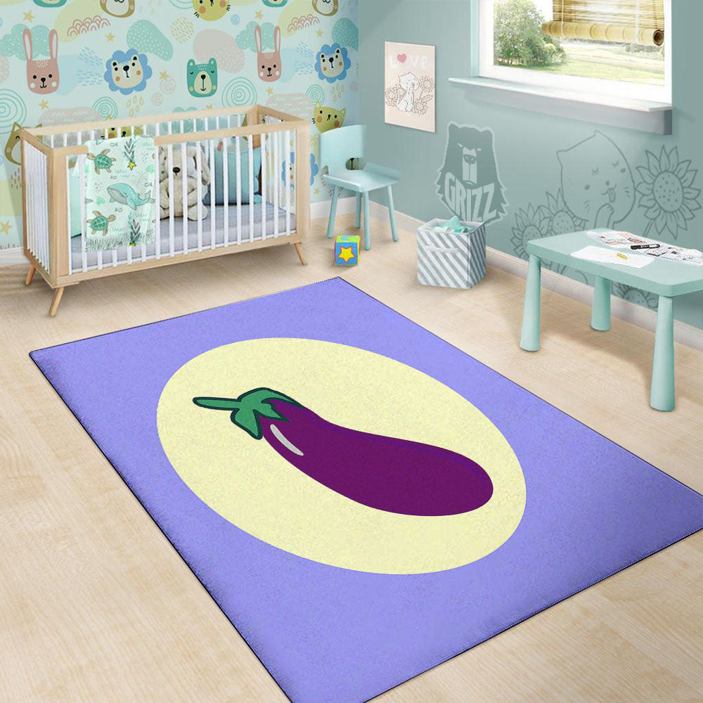 Eggplant Print Floor Mat-grizzshop