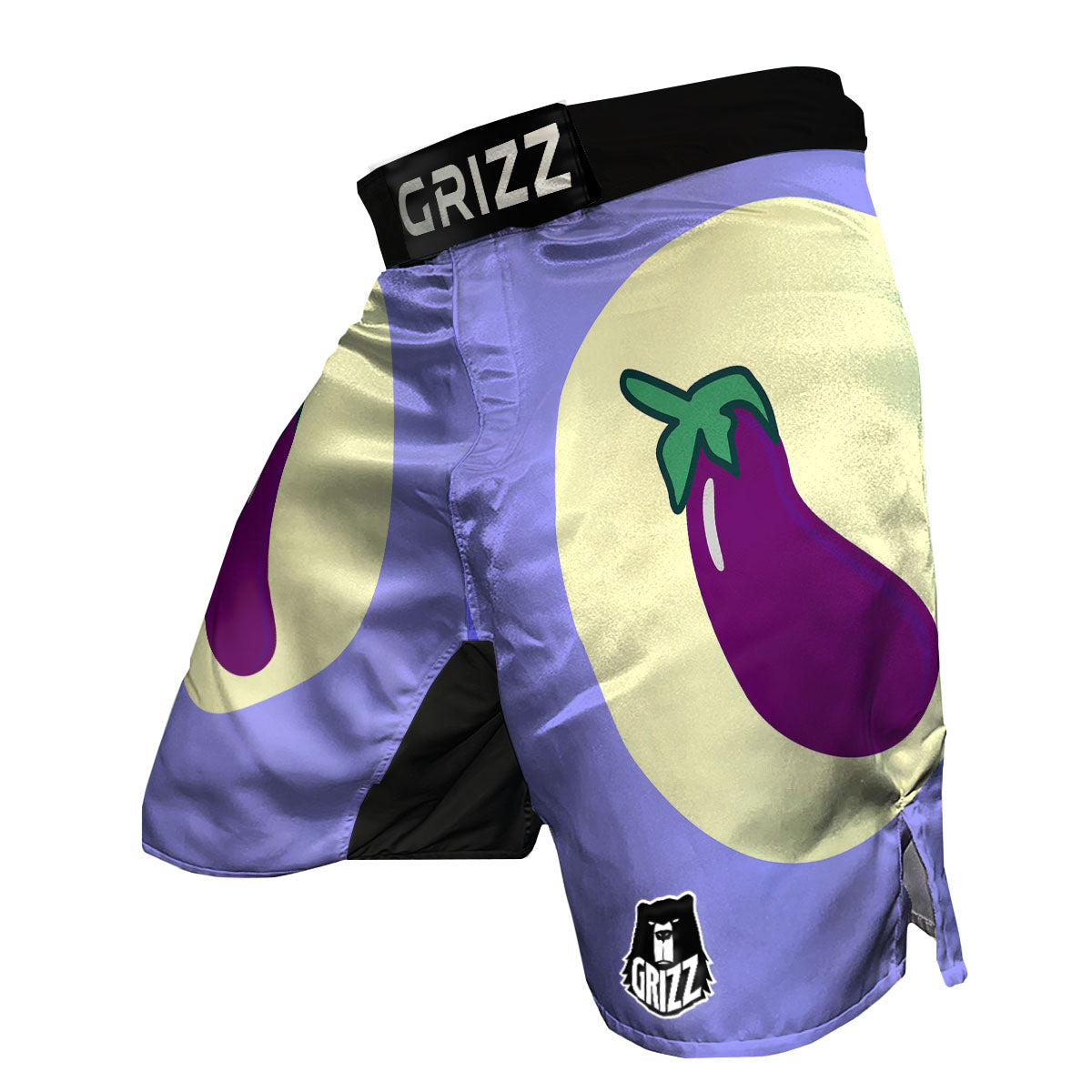 Eggplant Print MMA Shorts-grizzshop