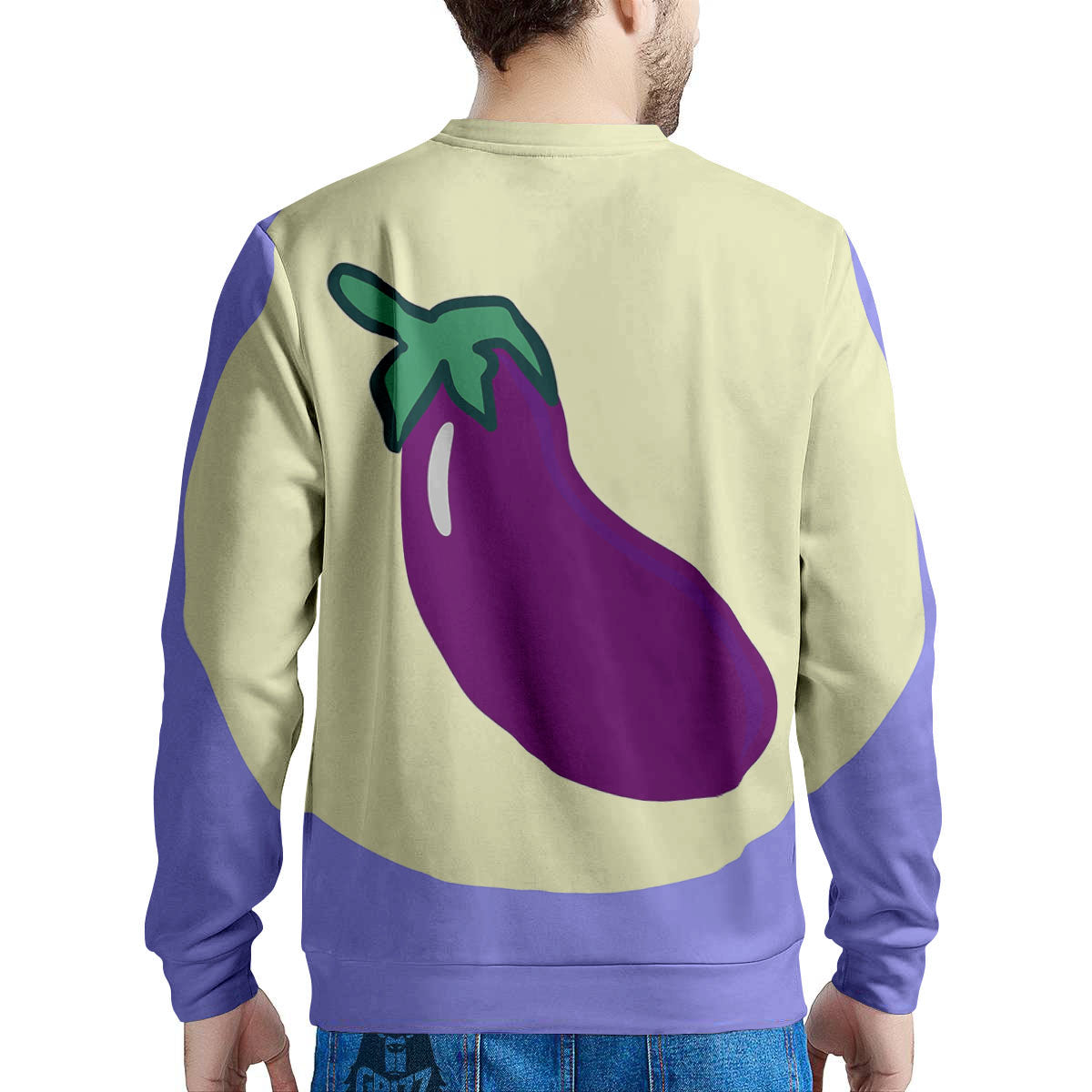 Eggplant Print Men's Sweatshirt-grizzshop