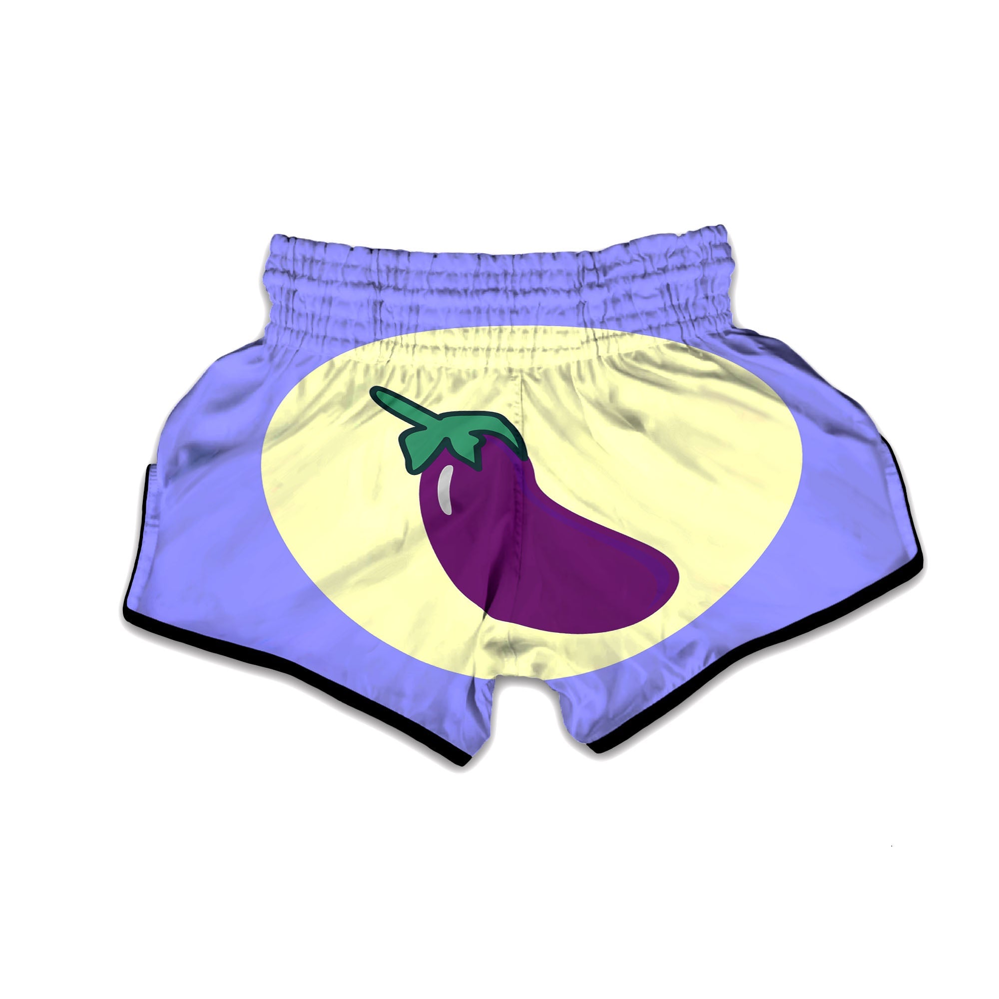 Eggplant Print Muay Thai Boxing Shorts-grizzshop