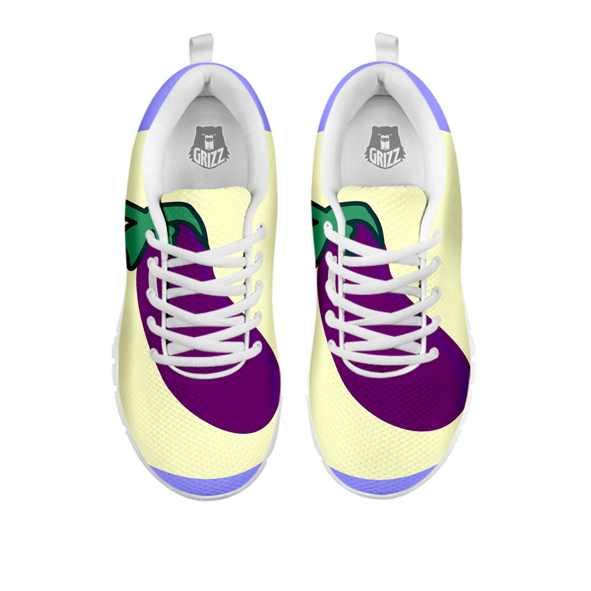 Eggplant Print White Sneaker-grizzshop