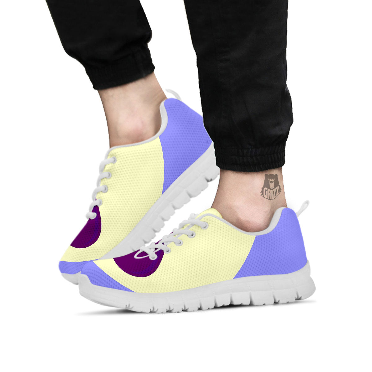 Eggplant Print White Sneaker-grizzshop