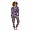 Eggplant Purple Print Pattern Women's Pajamas-grizzshop