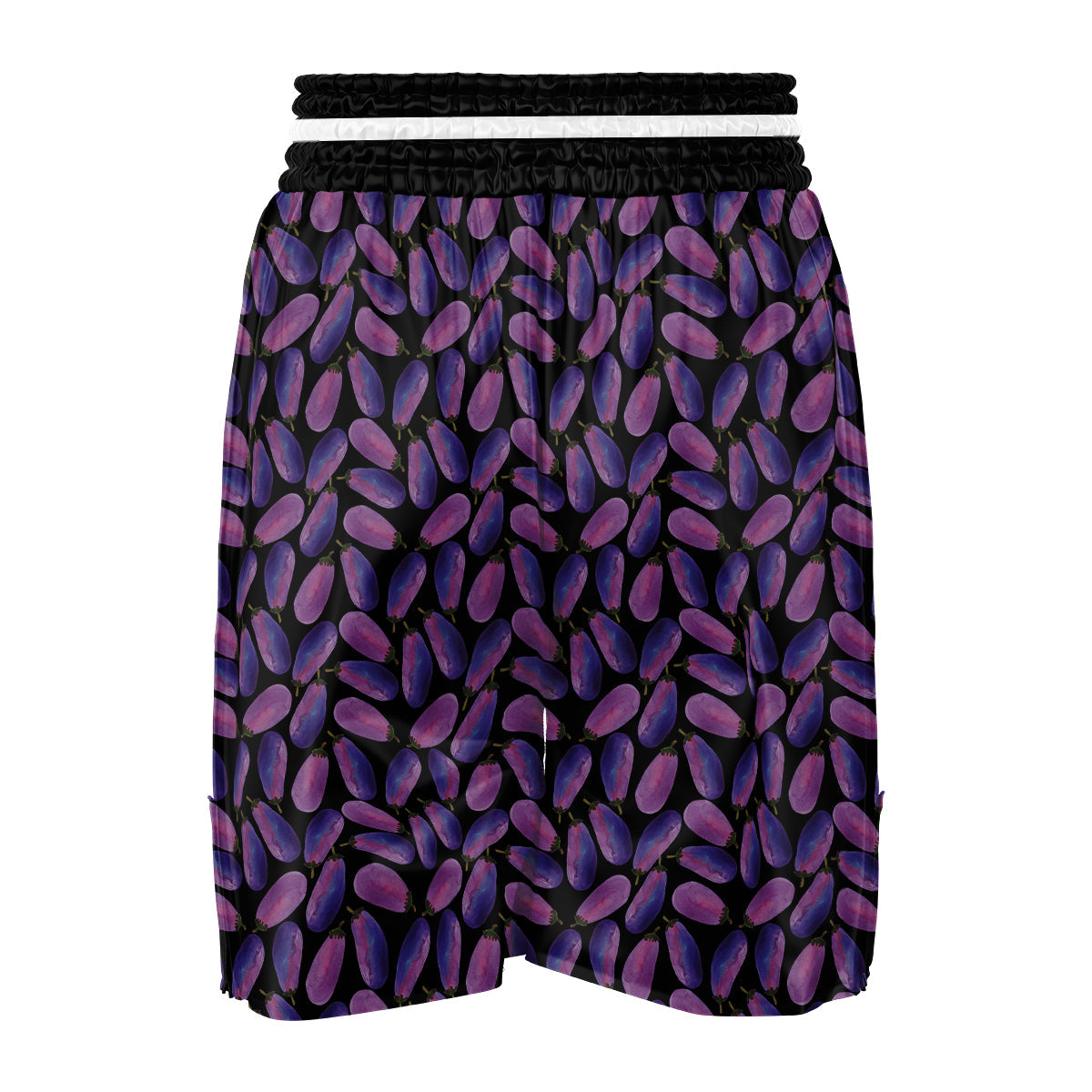 Eggplant Watercolor Print Pattern Boxing Shorts-grizzshop