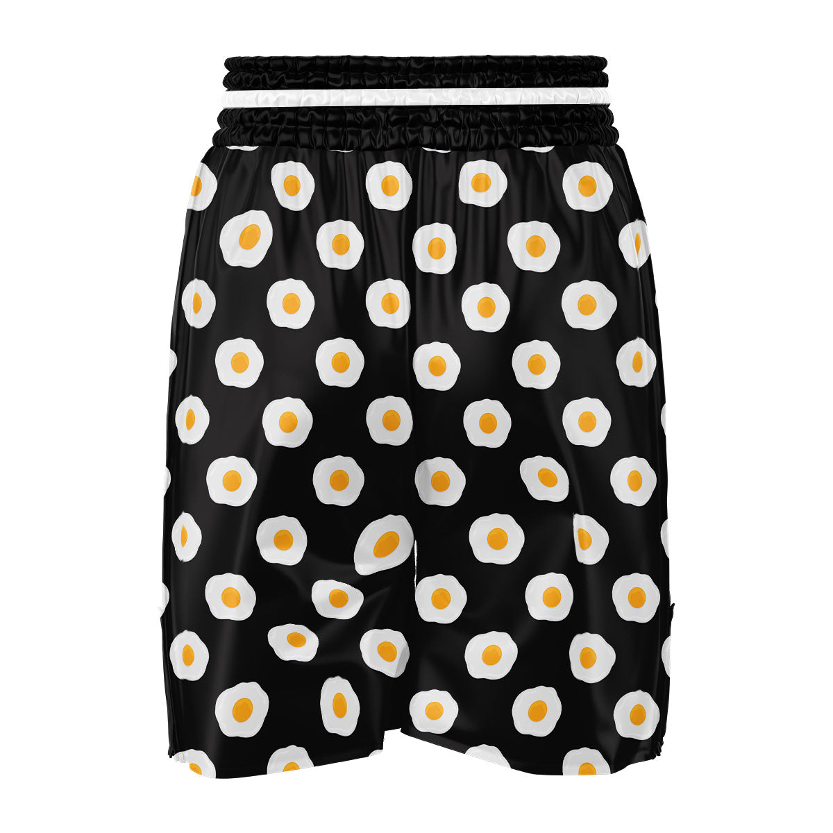 Eggs Black Fried Print Pattern Boxing Shorts-grizzshop