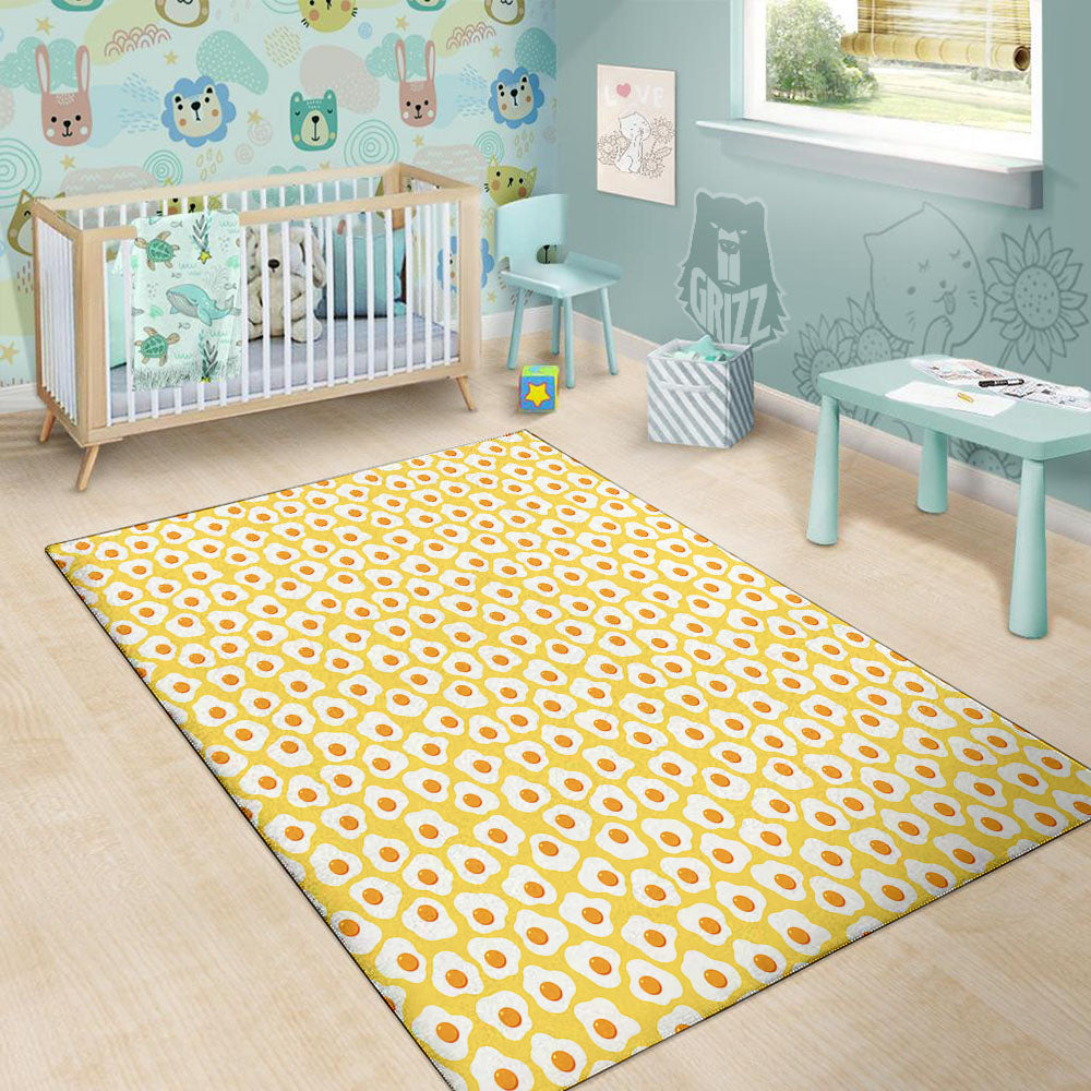 Eggs Print Pattern Floor Mat-grizzshop