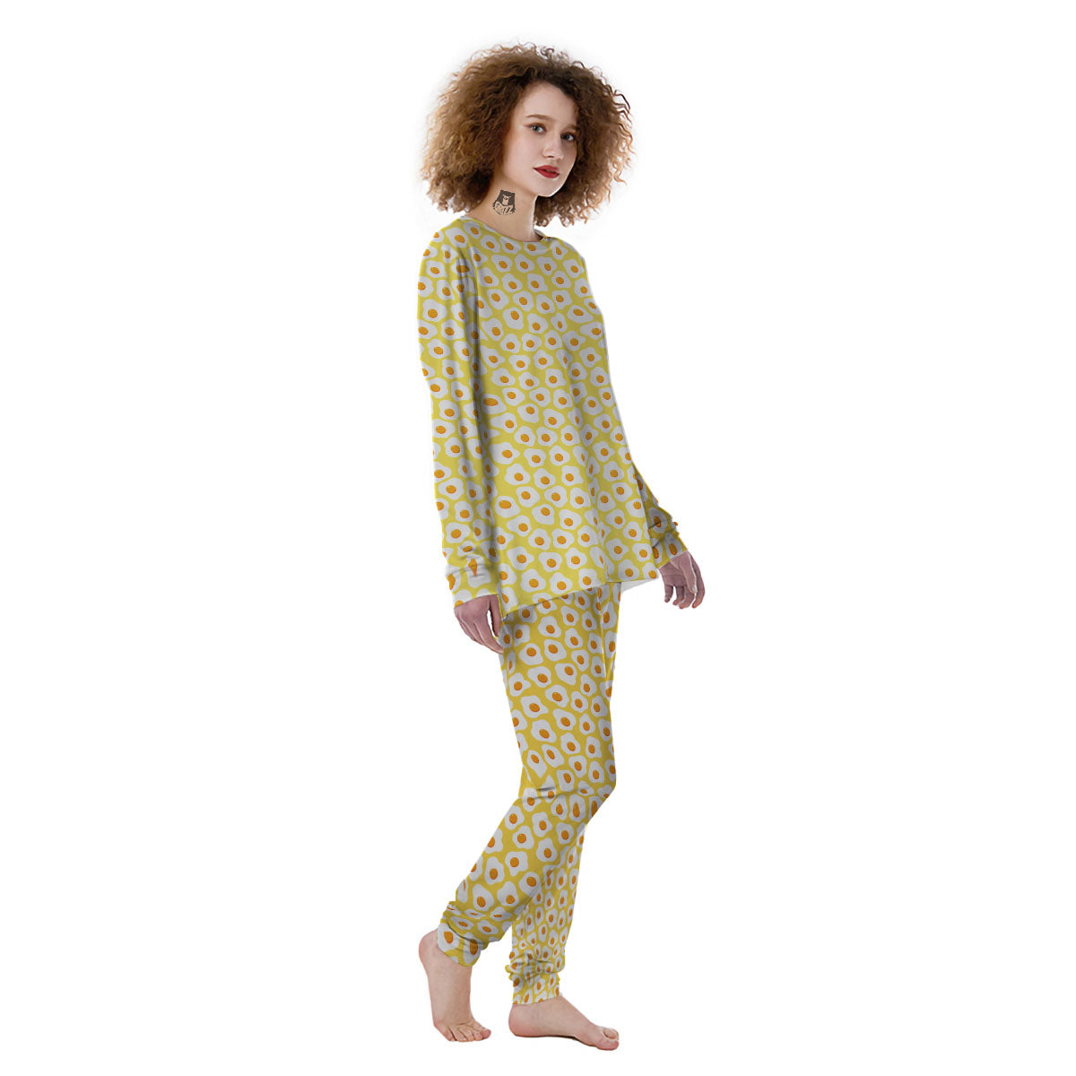 Eggs Print Pattern Women's Pajamas-grizzshop