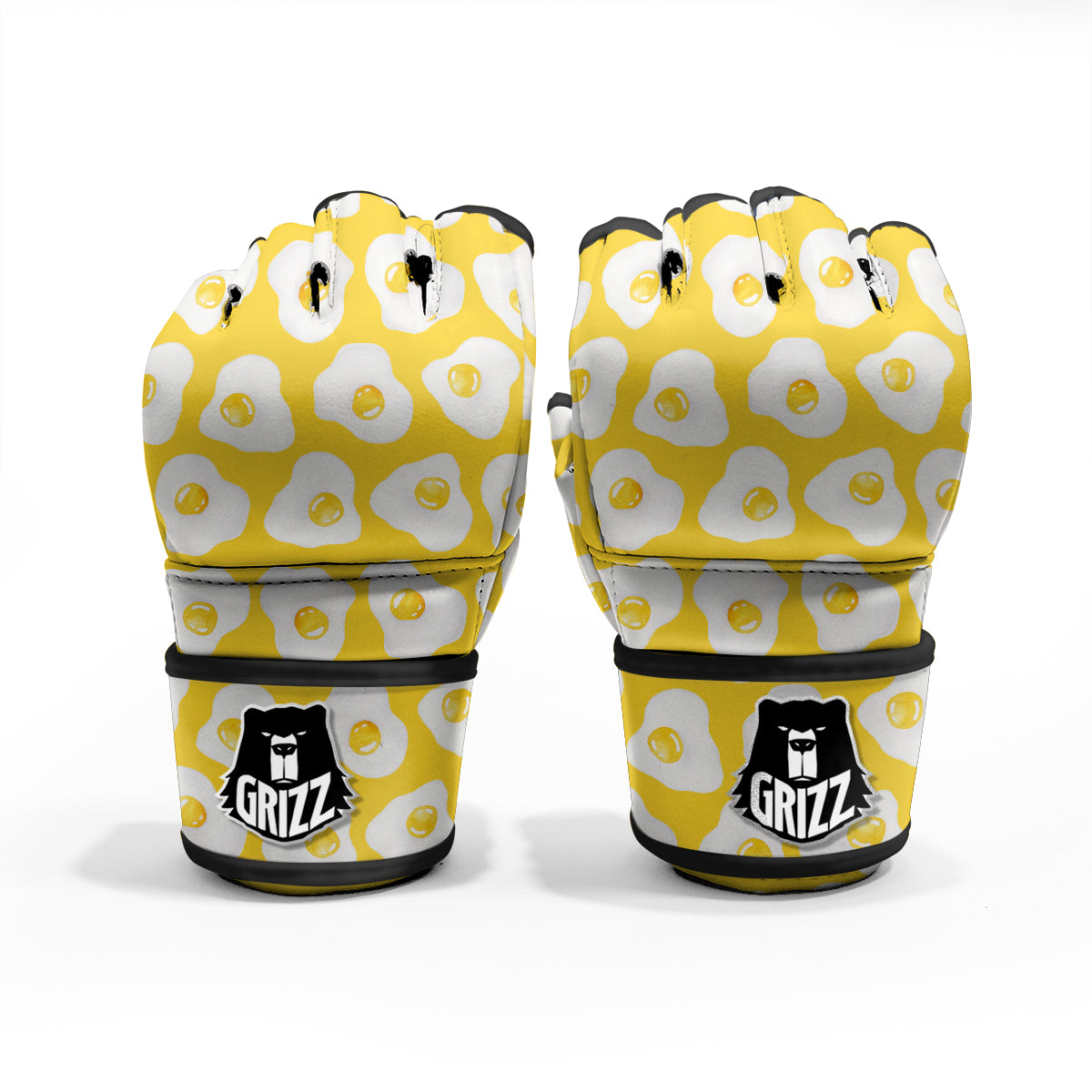 Eggs Yellow Print Pattern MMA Gloves-grizzshop