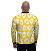 Eggs Yellow Print Pattern Men's Bomber Jacket-grizzshop