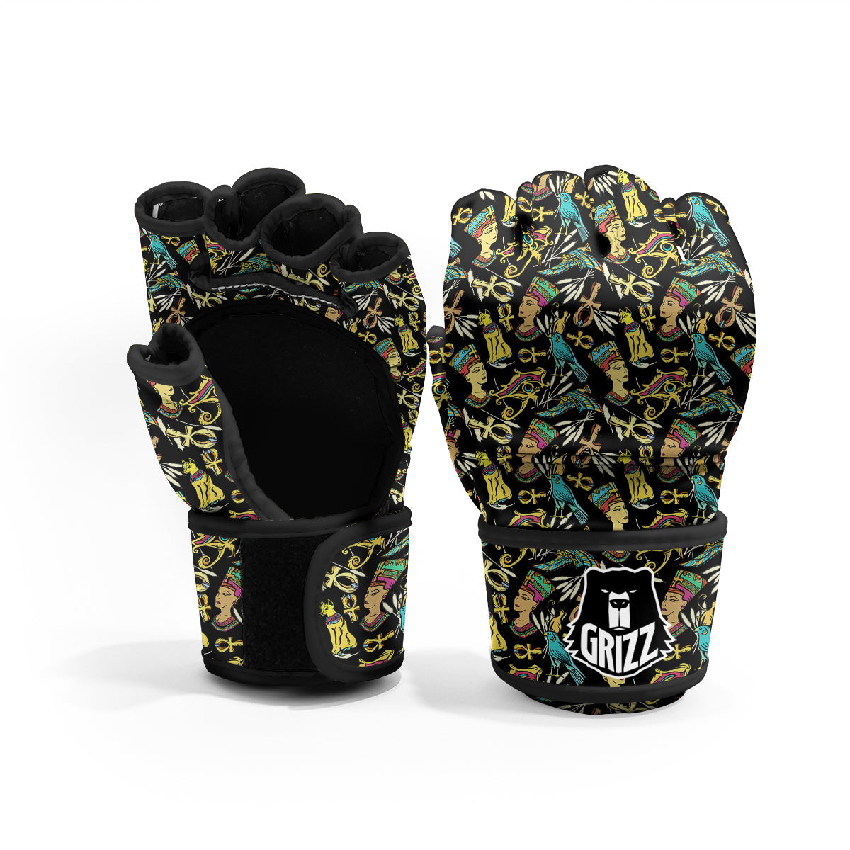 Egypt Ancient Print Pattern MMA Gloves-grizzshop