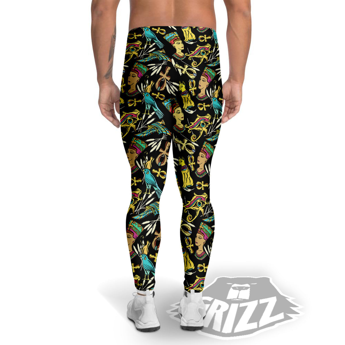 Egypt Ancient Print Pattern Men's Leggings-grizzshop