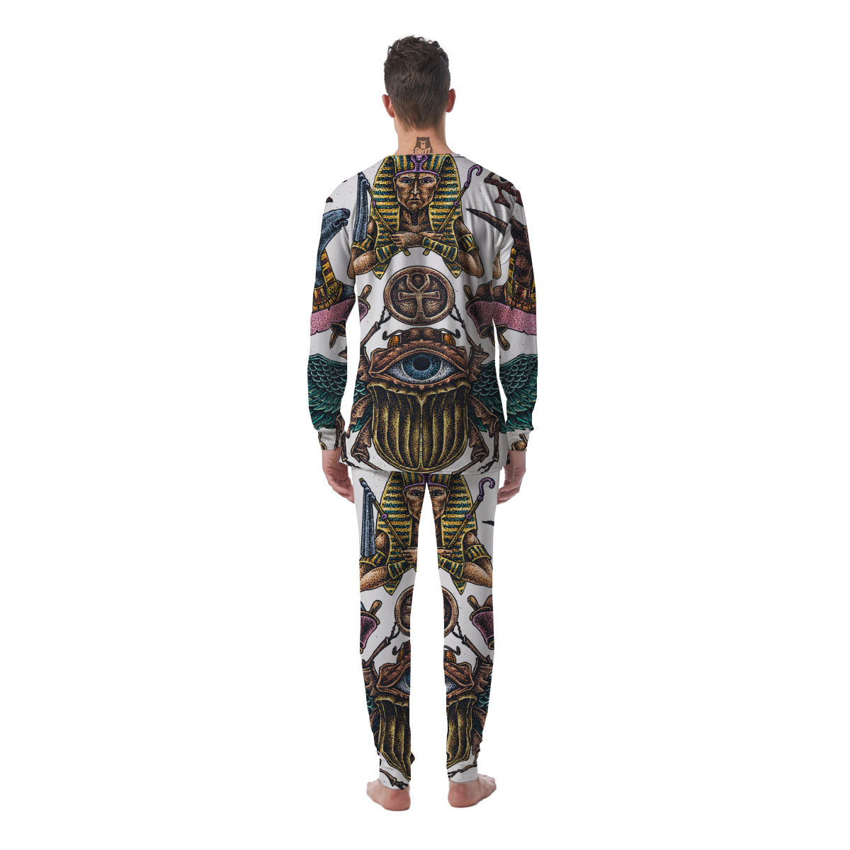 Egypt Hand Drawn Print Men's Pajamas-grizzshop