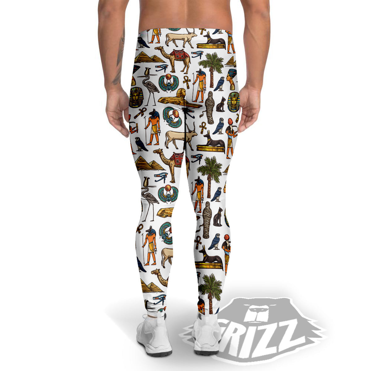 Egypt Religion Symbols Print Pattern Men's Leggings-grizzshop