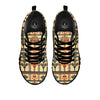 Egyptian Ornament Print Pattern Black Sneaker-grizzshop