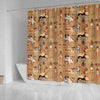 Egyptian Pattern Print Bathroom Shower Curtain-grizzshop