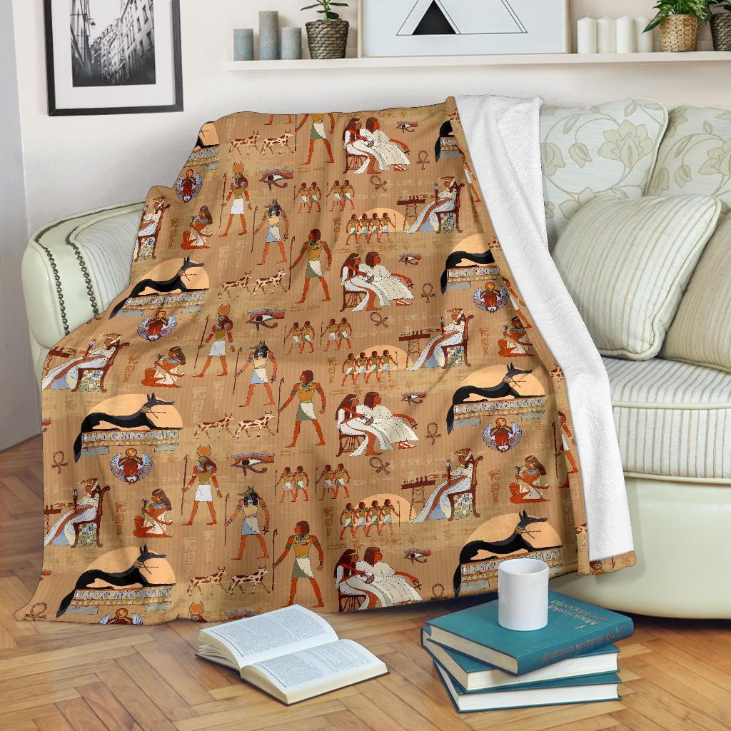 Egyptian Pattern Print Blanket-grizzshop