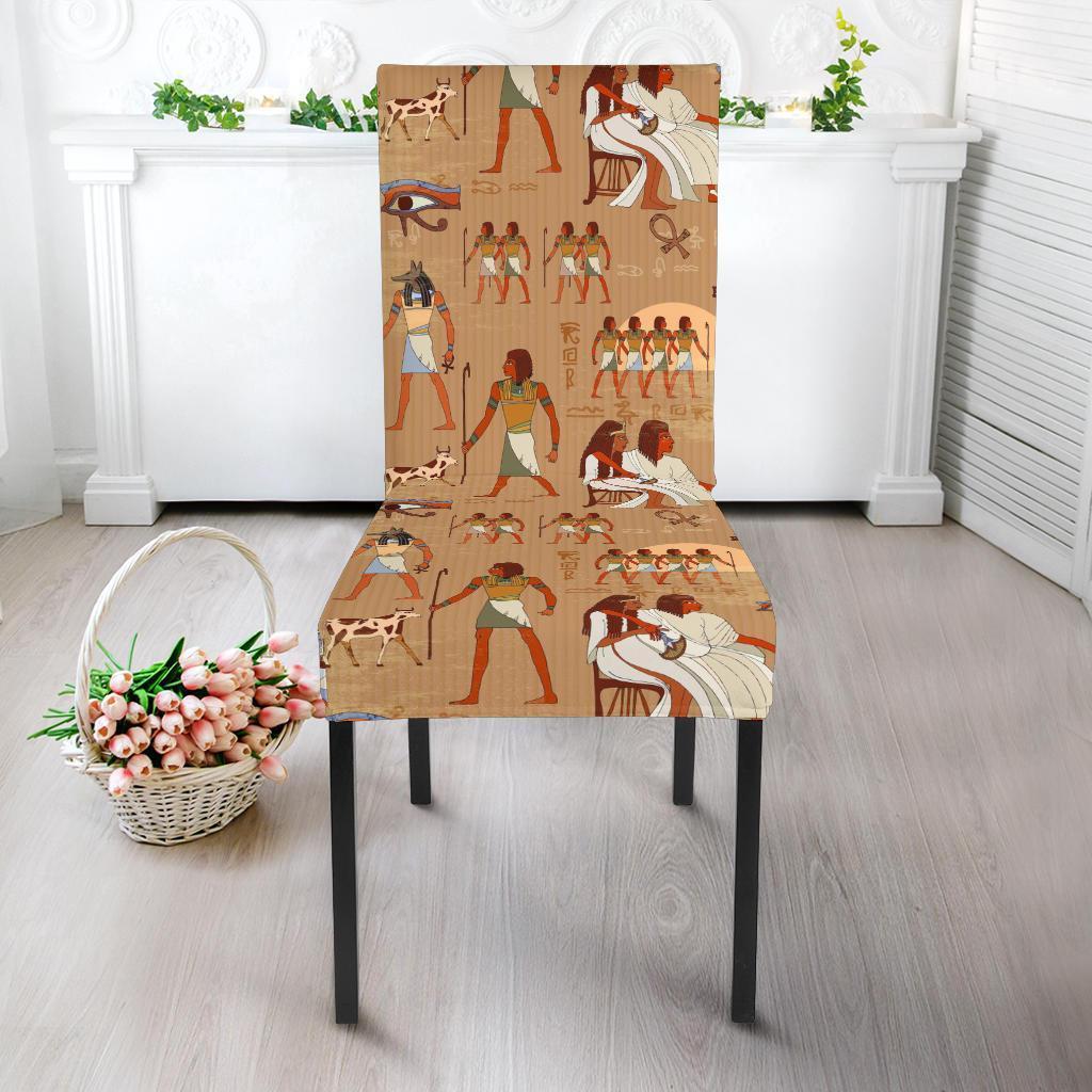 Egyptian Pattern Print Chair Cover-grizzshop