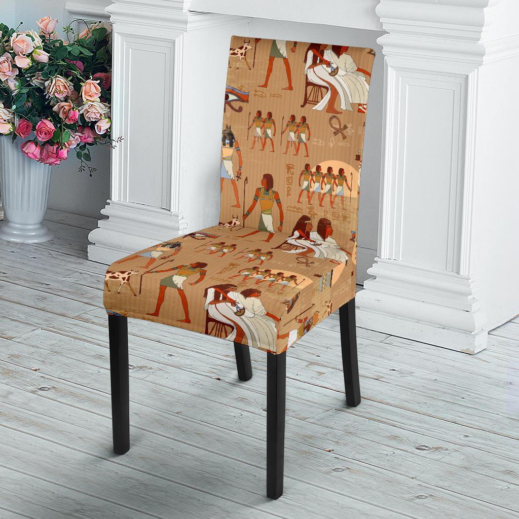 Egyptian Pattern Print Chair Cover-grizzshop