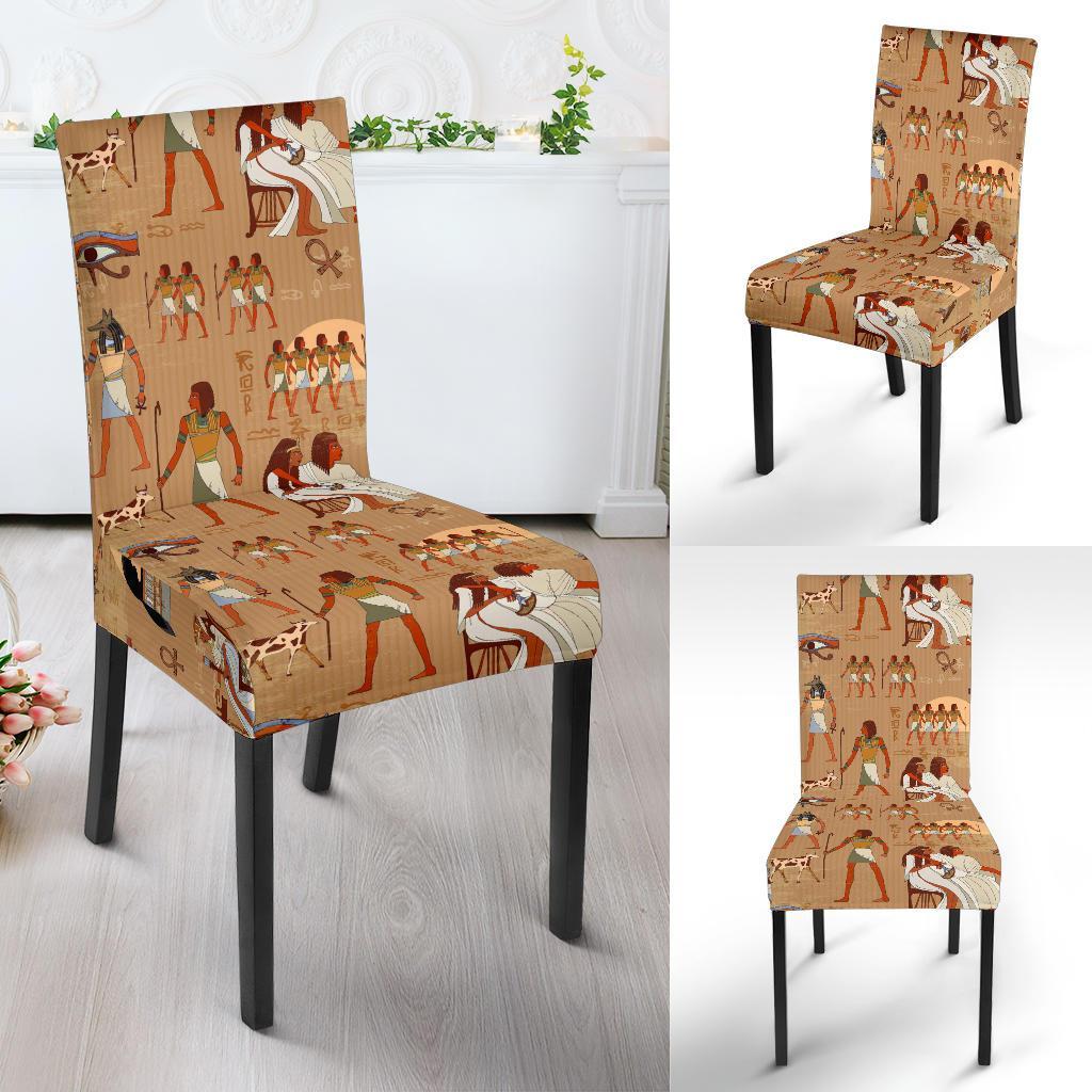 Egyptian Pattern Print Chair Cover-grizzshop