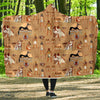 Egyptian Pattern Print Hooded Blanket-grizzshop